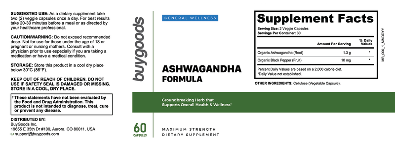 Ashwagandha Formula