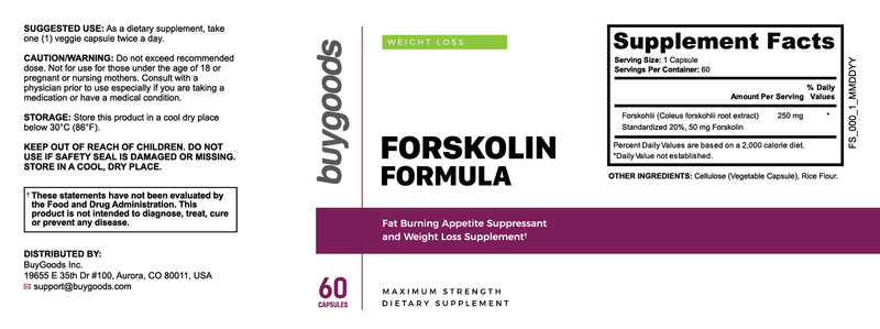 Forskolin Formula