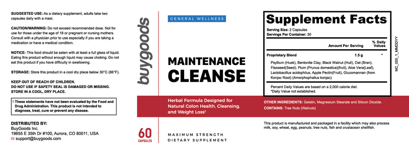 Maintenance Cleanse