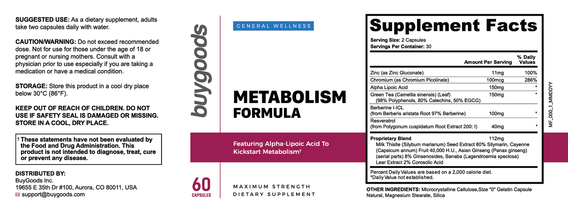 Metabolism Formula