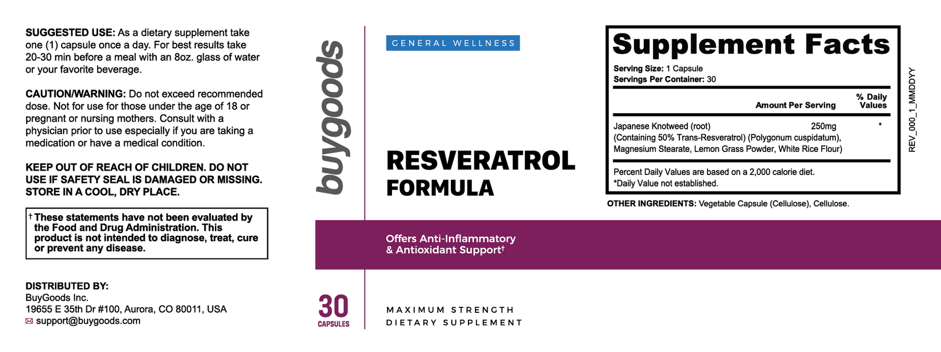 Resveratrol Formula