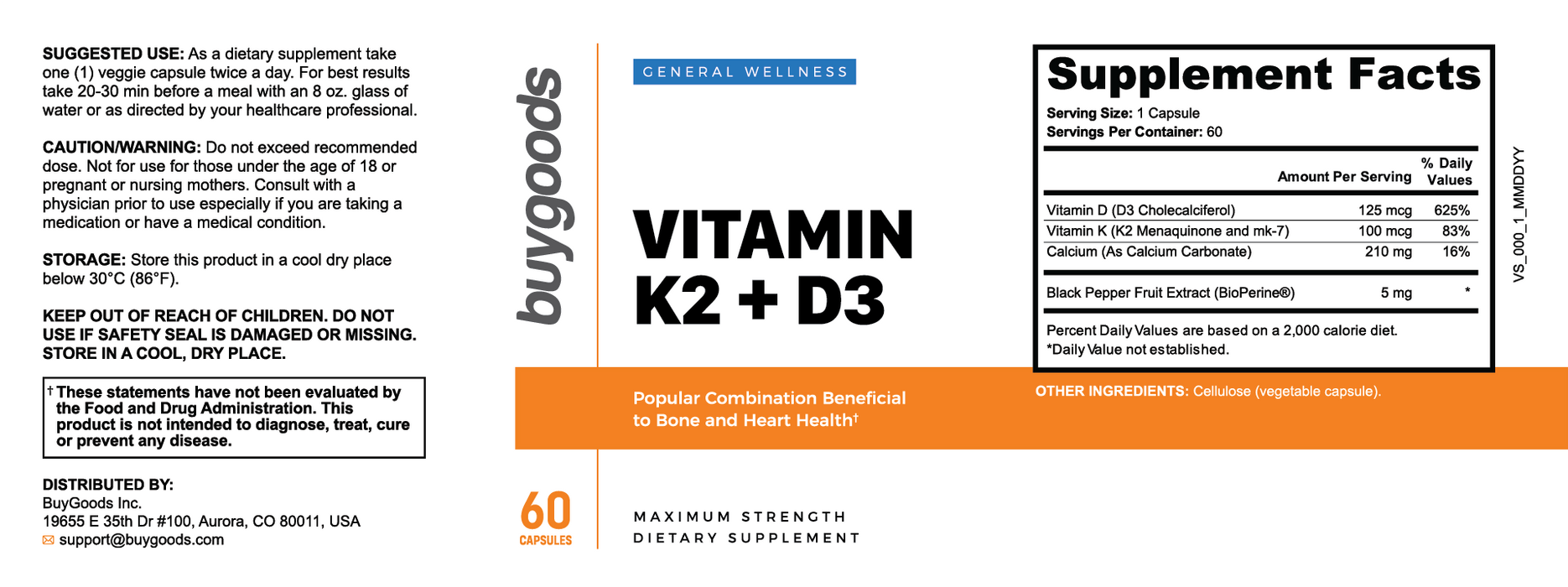 Vitamin K2 + D3