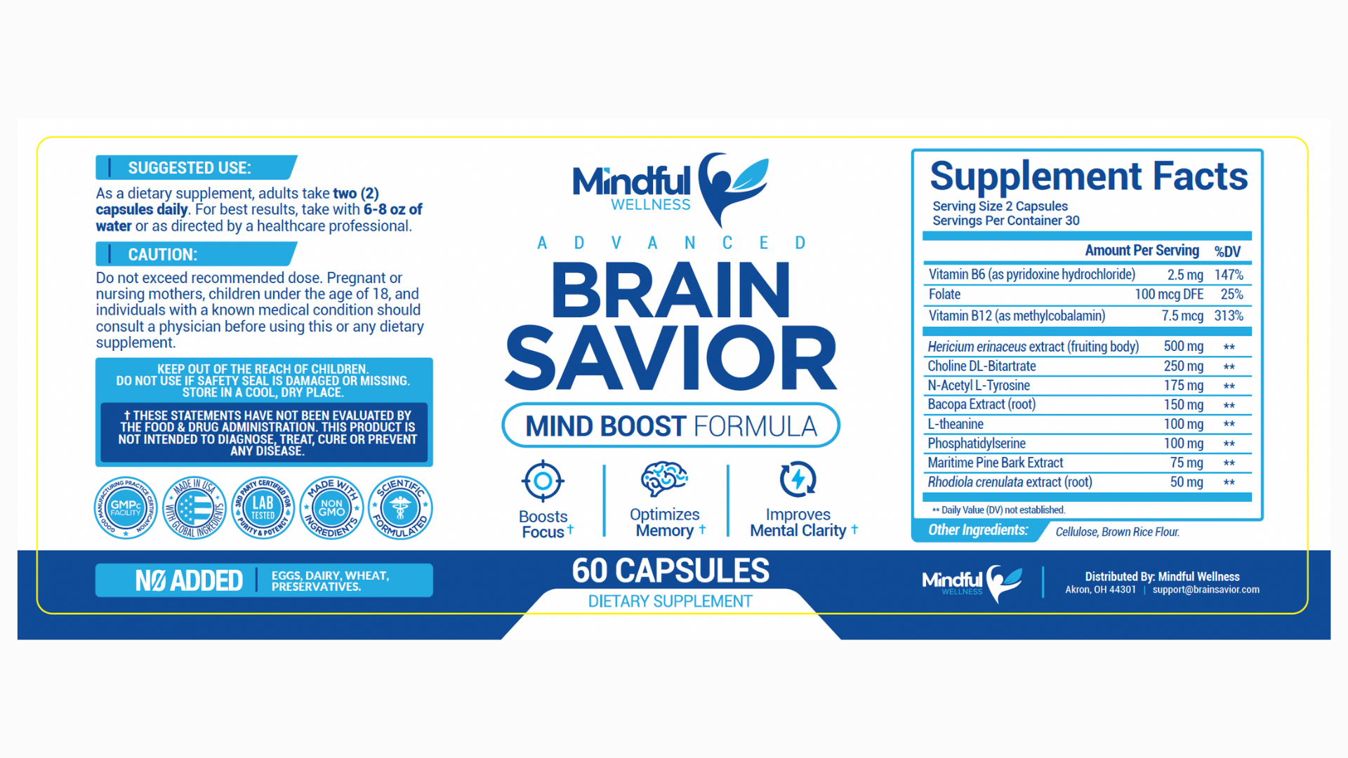 Brainstrong Memory Support Label Products — BuyGoods Inc